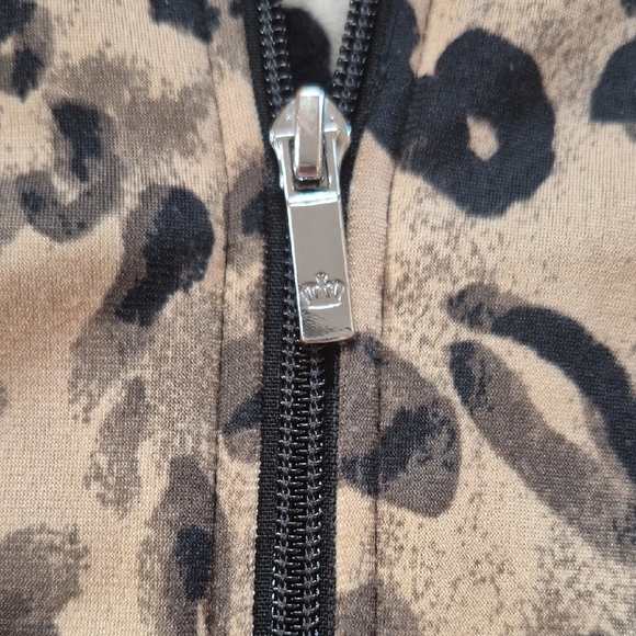 Juicy Couture Tan and Black Animal Print Jacket - Picture 3 of 4